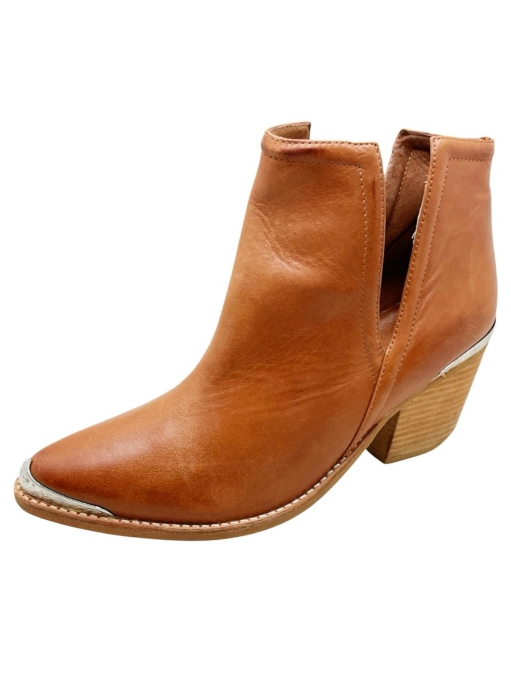 {Jeffrey Campbell} Cognac Cromwell Leather Boots - Picture 15 of 15